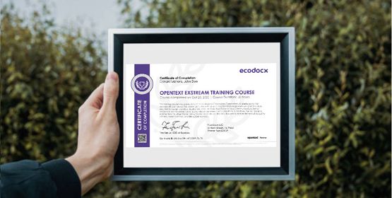 opentext training certfiicate of completion ecodocx 555x280
